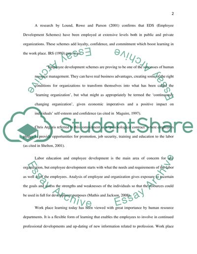 Labor Education and Extensive Employee Development