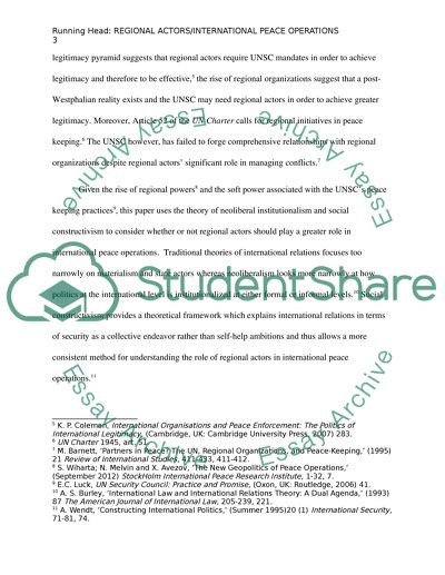 Should regional actors play a greater role in international peace operations