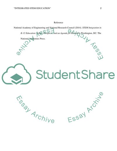 Integrated STEM Education