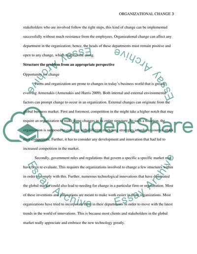 Effective Organizational Change