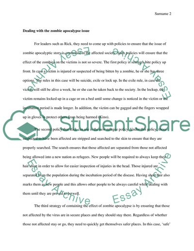 People in a zombie apocalypse