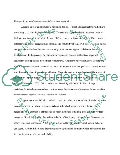 Gender Differences in Aggression