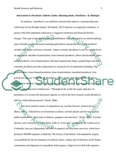 Innovations in Prosthetic Athletic Limbs