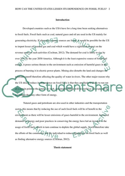 How Can the United States Lessen Its Dependence on Fossil Fuels