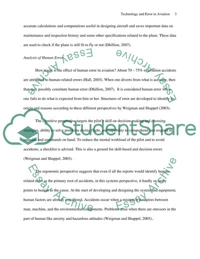 Technology and Human Error in Aviation