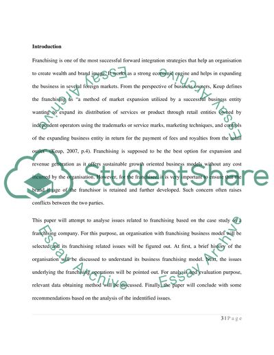 Franchising in Company McDonalds