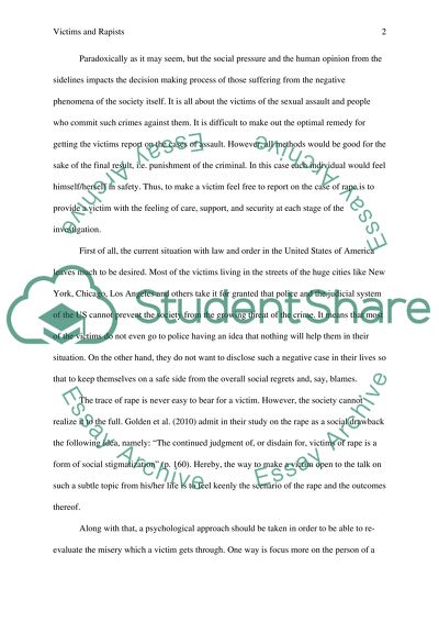 How to get victims of rape and sexual assault to report their attack