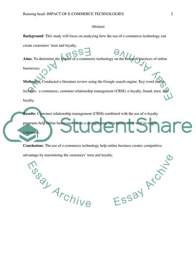 Applied Research Skills - E commerce