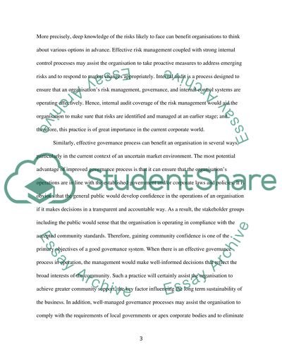 Internal Audit Coverage of the Organizations Risk Management and Governance Processes
