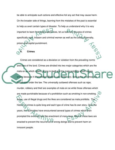 The History of Crimes