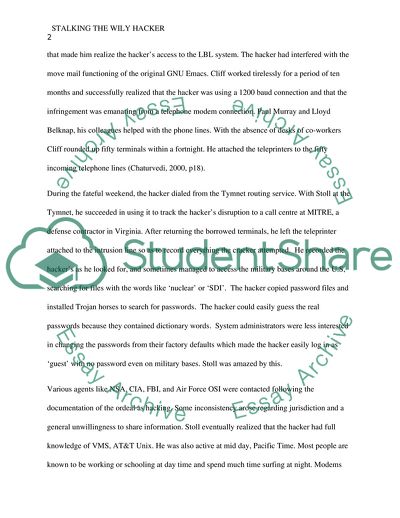 Stalking the Wily Hacker