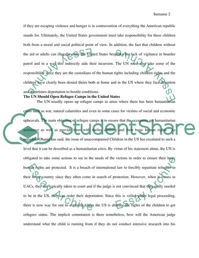 Responsibility for Unaccompanied Alien Children