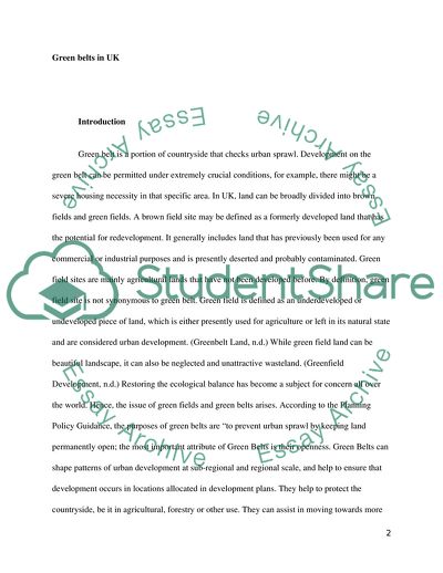 Green Belts in the UK