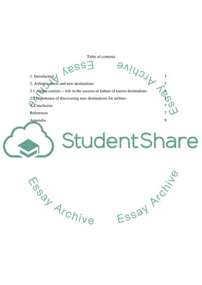 Role of Aviation Sector in the Tourism Industry