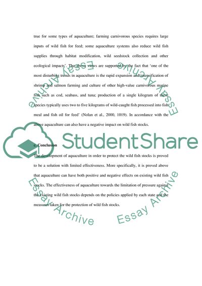 Effects that Aquaculture Can Have on Wild Fish Stocks