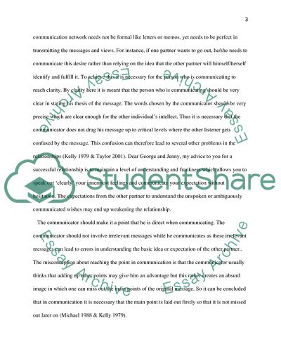 Letter of Advice - Important Aspects of Interpersonal Communication