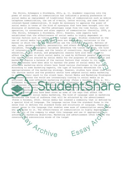 Social Media and Marketing