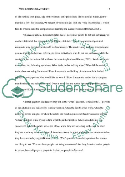 Various Situations with Misleading Statistics