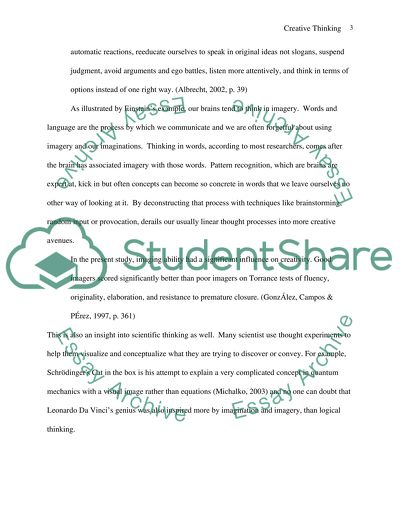 Creative and Critical Thinking