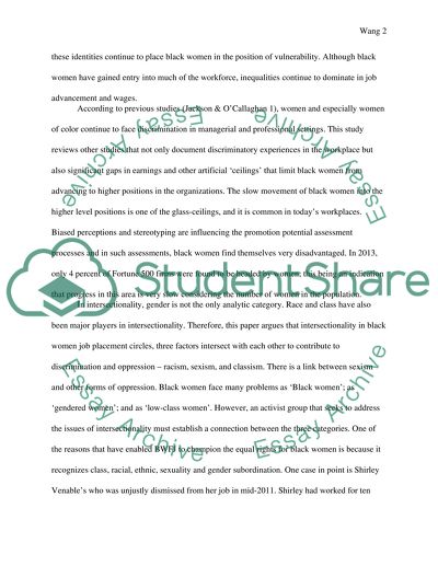 Social Protest: Intersectionality and Black Women Employment Rights