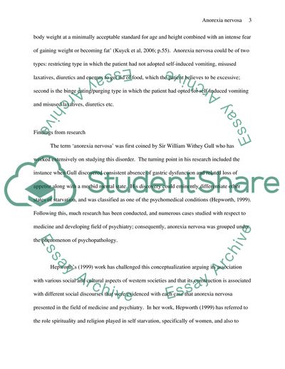 Treatment of Anorexia Nervosa