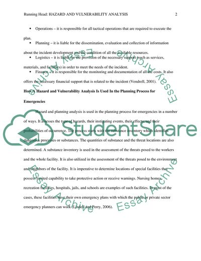 Basics of Hazard and Vulnerability Analysis