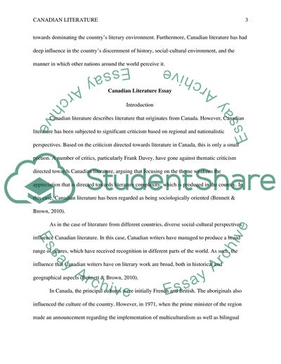 Canadian Literature in English