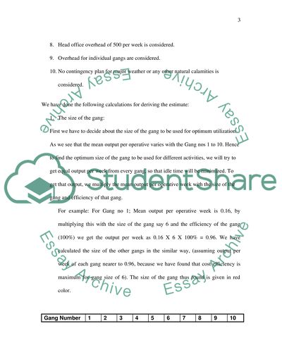 Estimating and Production Decision Making