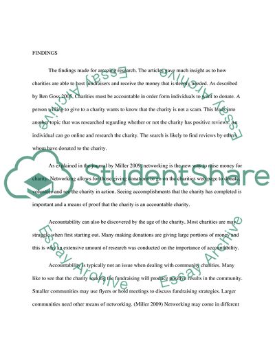 Fundraising for a charity