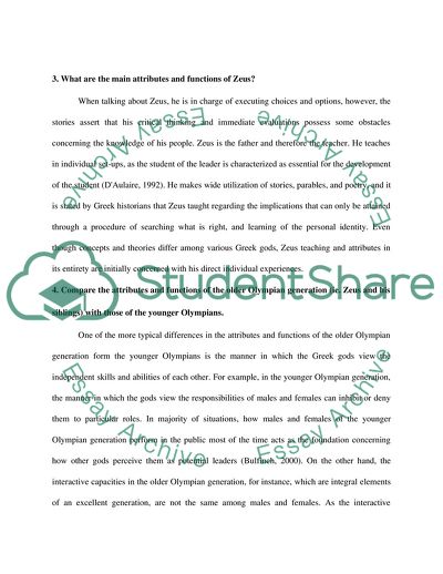 Myth in the Ancient World: Greek Mythology