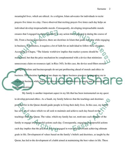 My Personal Development of Ethics