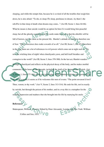 Suicide and the images of death in Hamlet