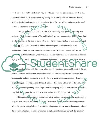 The Opportunities for Multinational Companies to Shift Resources around the World