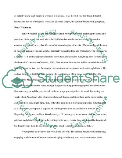 Lifes and Works of Ceramic Artists