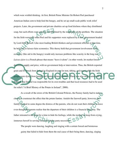 Looking beyond the Irish Famine in OFlahertys Going to Exile