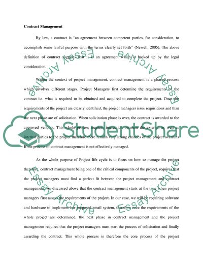 Contract management and Procurement management