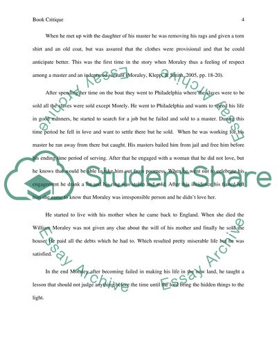 Analysis of The Unfortunate Memoir by Willaim Moraley