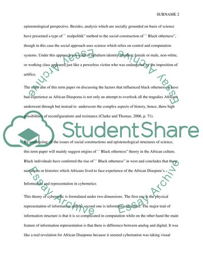 African Diaspora as to Clarke and Thomas