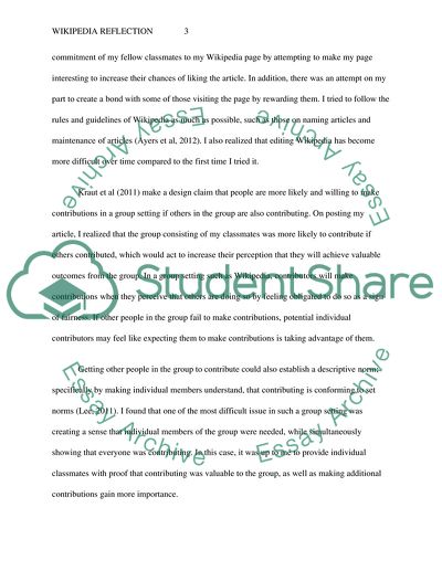 Wikipedia Reflection