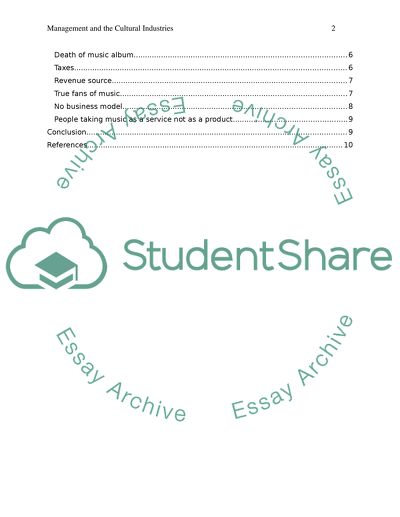 Management and the Cultural Industries