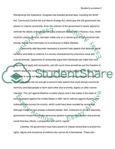 Should censorship be sometimes justified