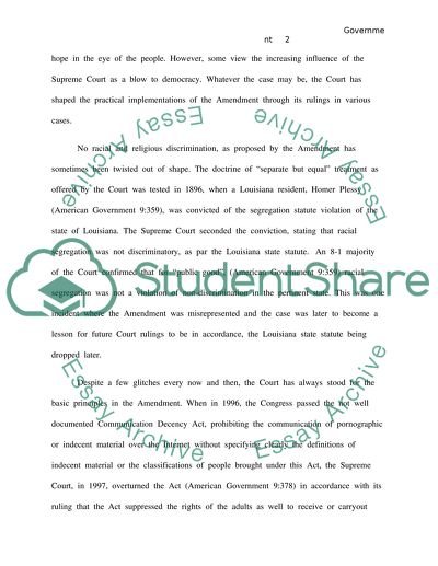 American Government: Synopsis