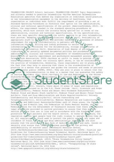 Telemedicine Project