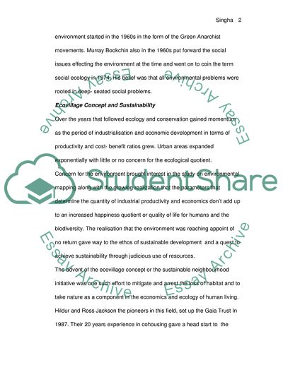 Urban Ecovillages and Neighborhood Initiatives