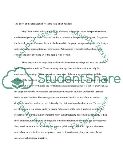 Presentation on Art Magazine