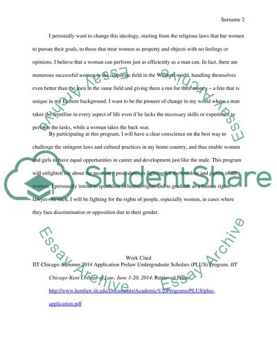 Admission for prelaw program