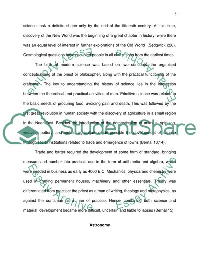 Western Civilization: Origins and Rise of Science and Cosmology