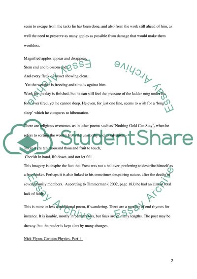 After Apple Picking by Robert Frost