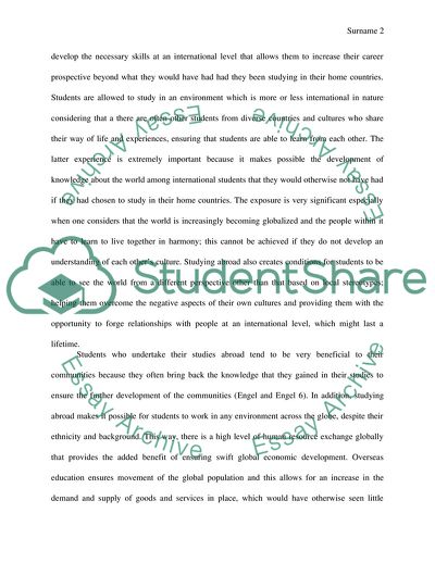 Cast up the Accounts of Studying Abroad