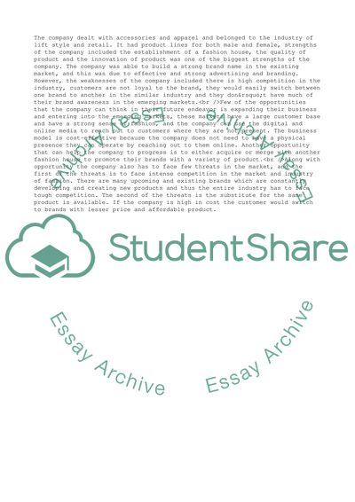 Small Business Management of PARADA Company